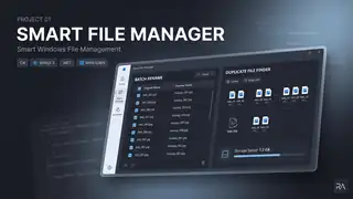واجهة مشروع Smart File Manager لإدارة الملفات على Windows